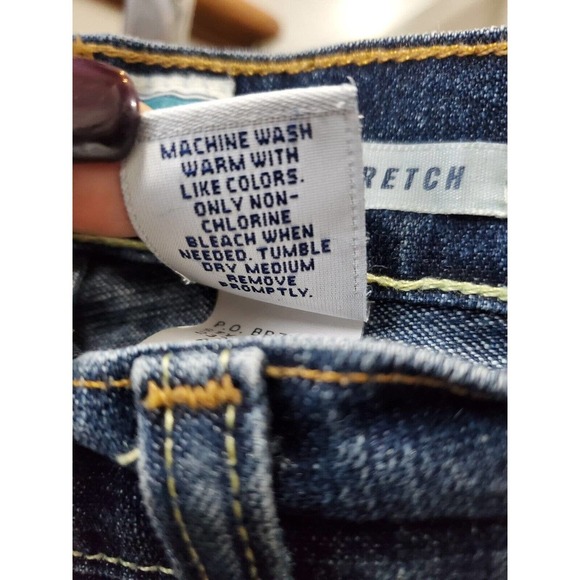 Old Navy Women's Blue Denim Cotton Mid Rise Regular Stretch Jeans Pants Size 8 - Picture 7 of 12